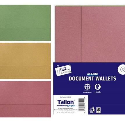 6 Traditional Card Document Wallets (Pack)