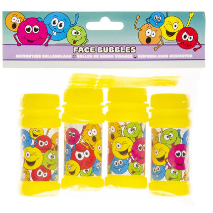 4 Emoji Face Bubble Tubs & Blowers