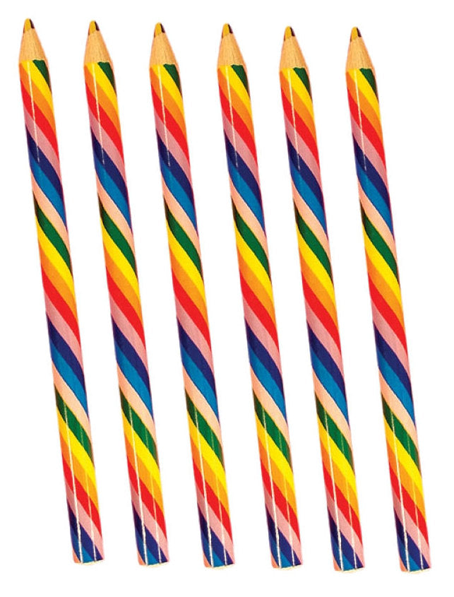 6 Jumbo Rainbow Pencils