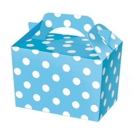 10 Blue Polka Dot Lunch Boxes