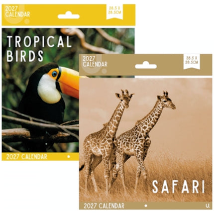 2027 Square Calendar Wild Animals