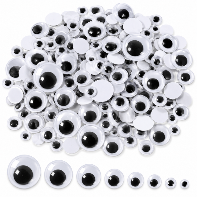 200 Assorted Craft Googly Eyes
