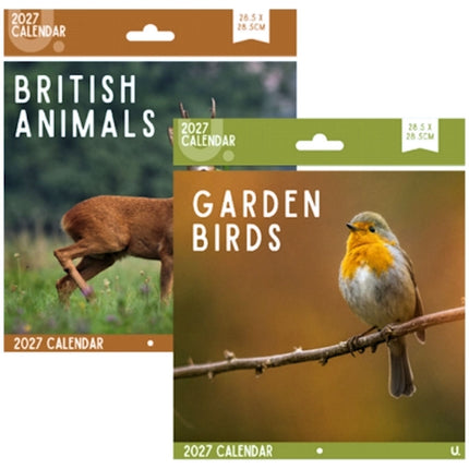 2027 Square Calendar British Wildlife