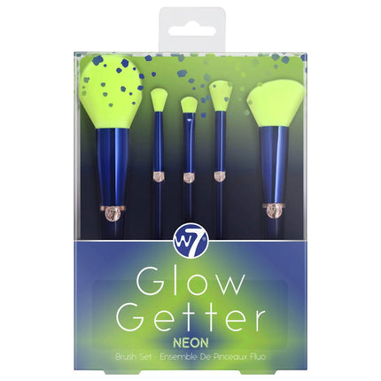 W7 Glow Getter Neon Makeup Brush Set