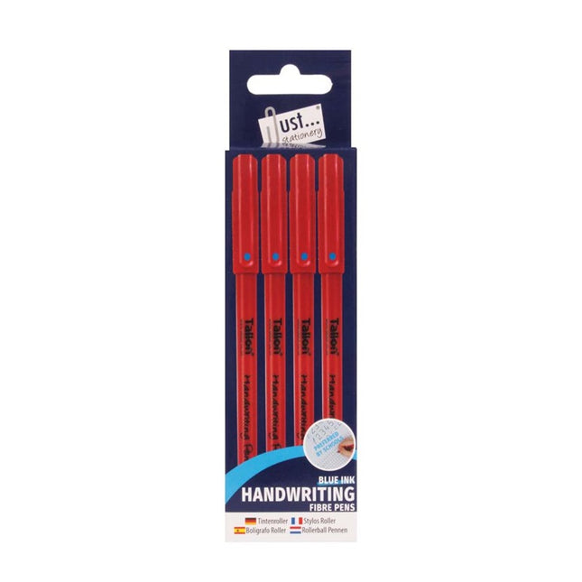 4 Blue Hand Writing Pens