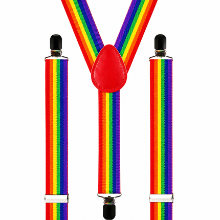 Rainbow Pride Braces Adjustable Adult Suspenders