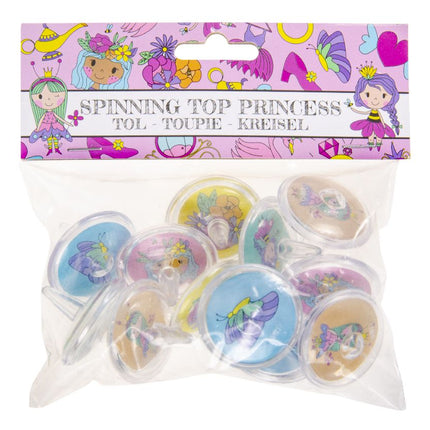 12 Princess Spinning Tops