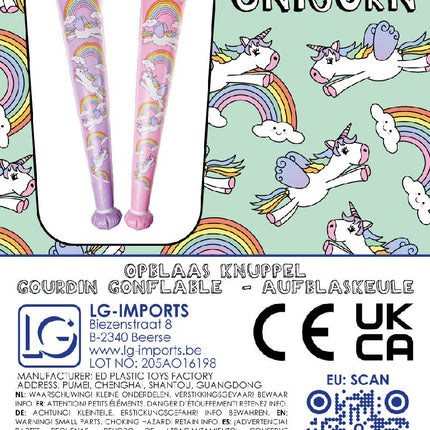 Inflatable Unicorn Baseball Bat