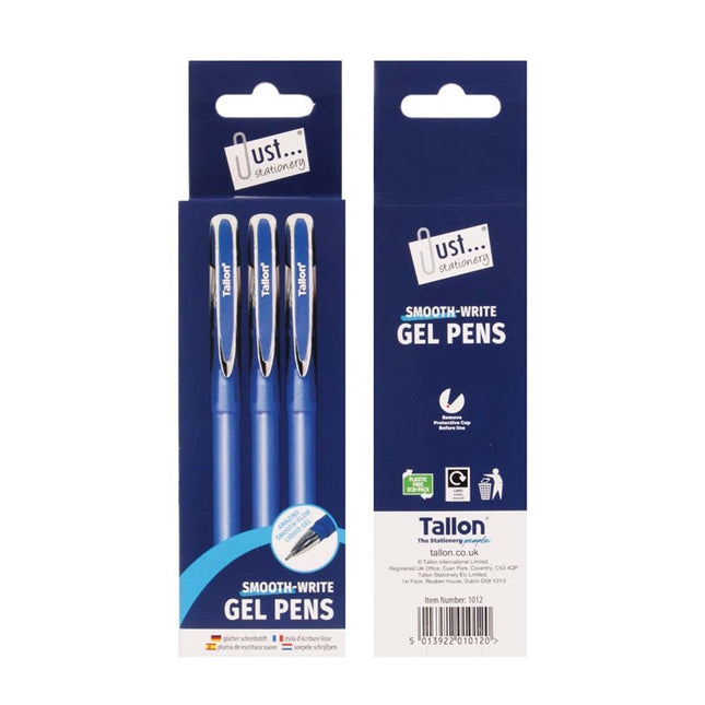 3 Luxury Blue Smooth Write Pens