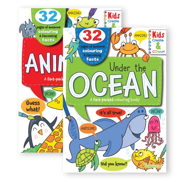 A4 Colouring Book Animals Ocean