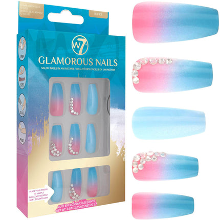 W7 Ice Ice Glamorous False Nails
