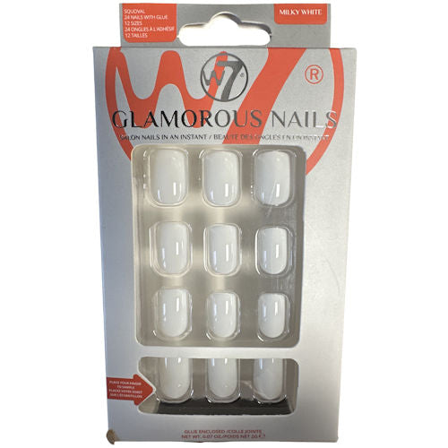 W7 Milky White Glamorous Nails
