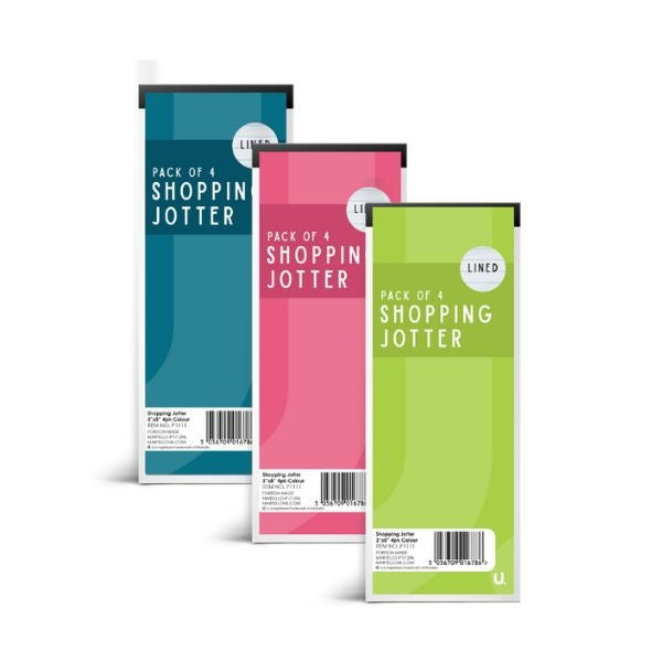 4 Lined Shopping Jotter Pads