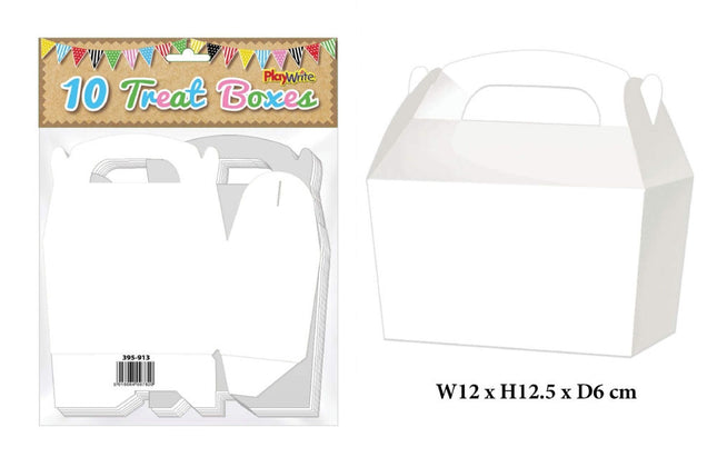 10 White Treat Boxes