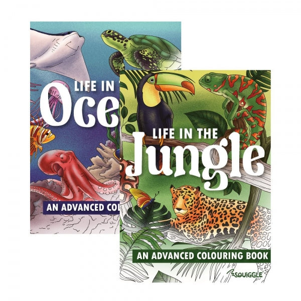 A4 Life in The Jungle Advanced Colouring Book