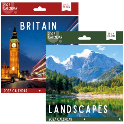 2027 Square Calendar Britain / Landscapes