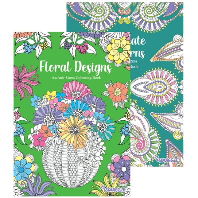 A4 Patterns/Floral Designs Colouring Book