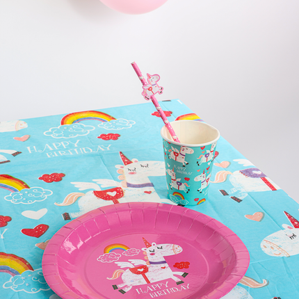 16 Unicorn Paper 9" Party Plates