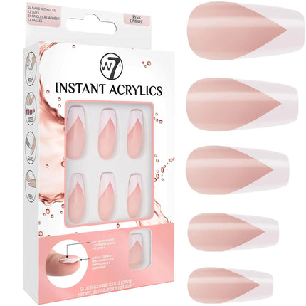 W7 French Chevron Glamorous False Nails