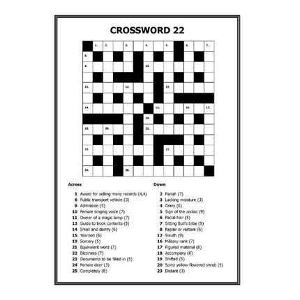Mega Large Print Modern Crossword Book