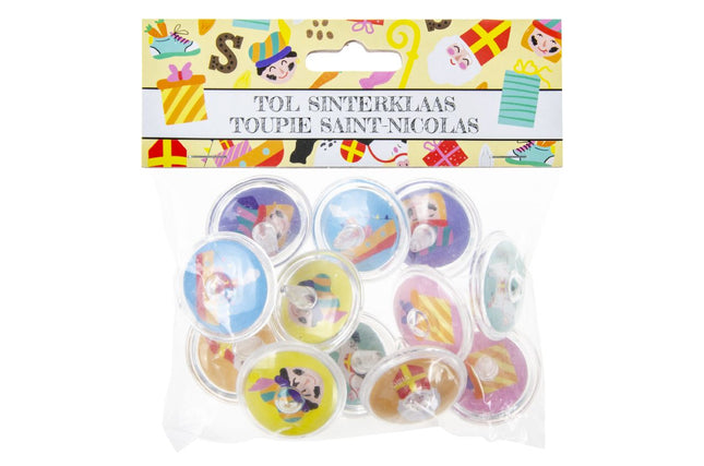 12 Sinterklass Spinning Tops