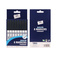 8 Black Permanent Markers