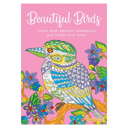 A4 Beautiful Butterflies/Birds Colouring Book