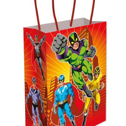 6 Super Hero Paper Handle Bags