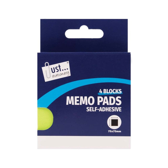 4 Self-Adhesive 75mm Memo Pads (Pack)