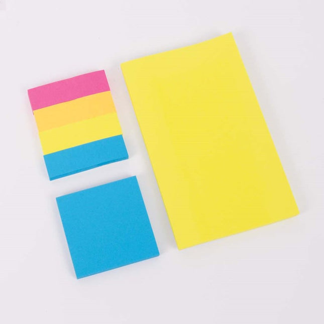 6 Assorted Neon Memo Sticker Pads (Pack)