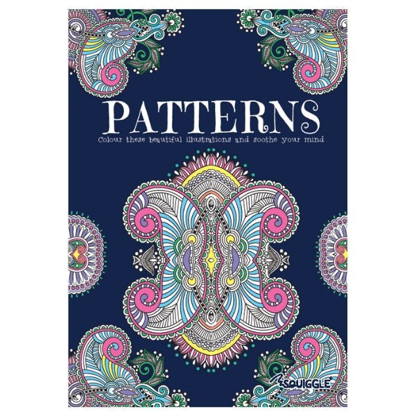 A4 Flowers/Patterns Adult Colouring Book