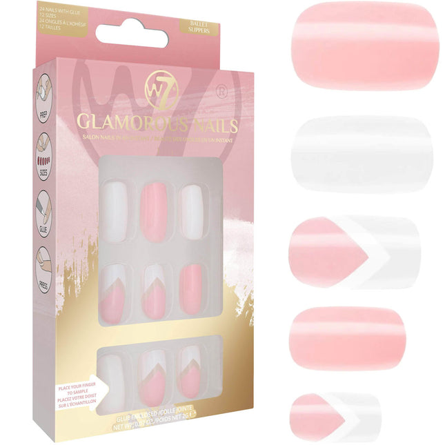 W7 Ballet Slippers Glamorous False Nails