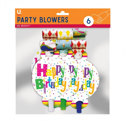 6 Happy Birthday Party Blowers