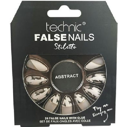 Technic Stiletto Abstract False Nails