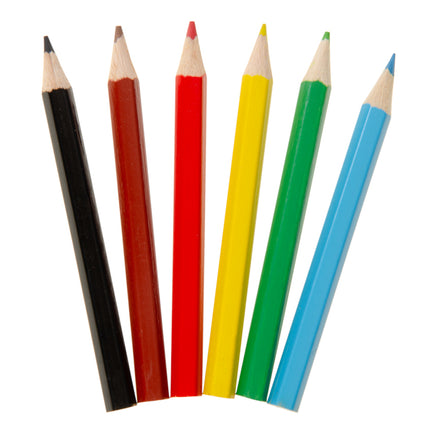 6 Christmas Halfsize Colouring Pencils