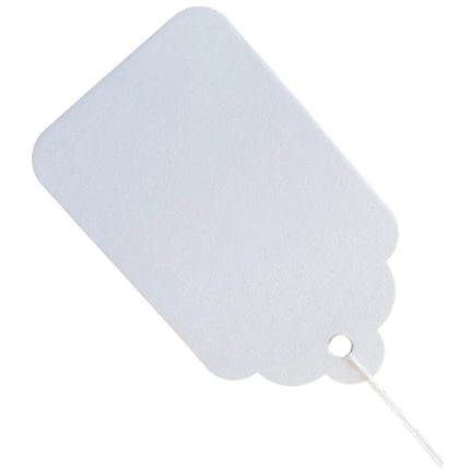 100 Pre Strung White Tags