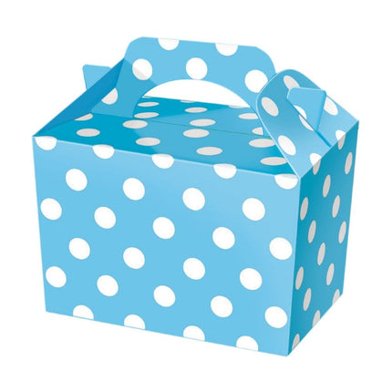10 Blue Polka Dot Lunch Boxes