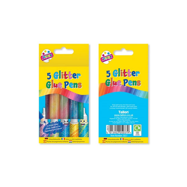 5 Swirl Glitter Glue Pens