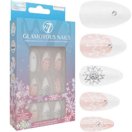 W7 Snow Ballin Glamorous False Nails