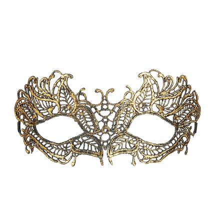 Adult Metallic Gold Lace Mask