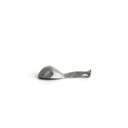 100 Pearlised Silver 7" Latex Balloons