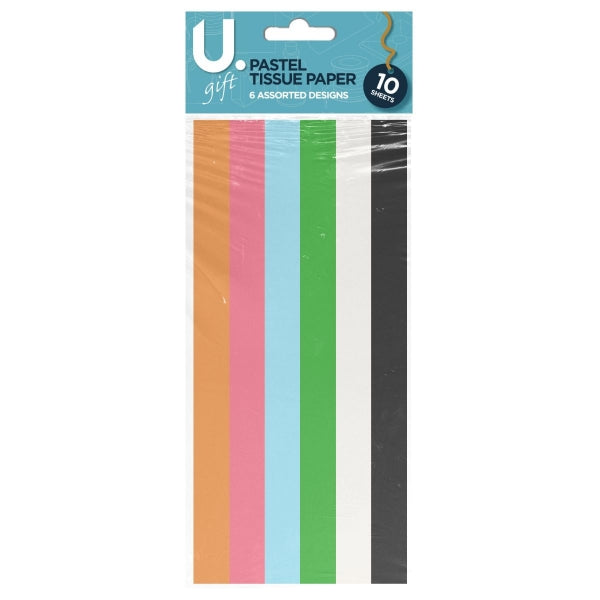 10 Pastel Tissue Paper Sheets