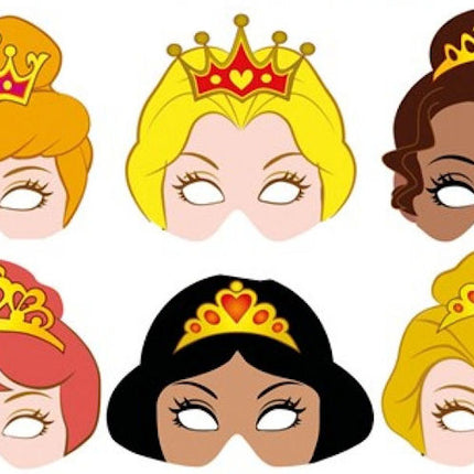12 Cardboard Princess Masks