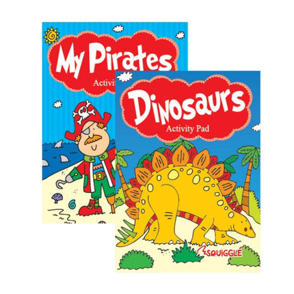 A6 Pocket Colouring Book Dinosaurs Pirates