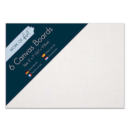 6 Canvas 5" X 7" Boards