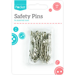 50 Metal Safety Pins
