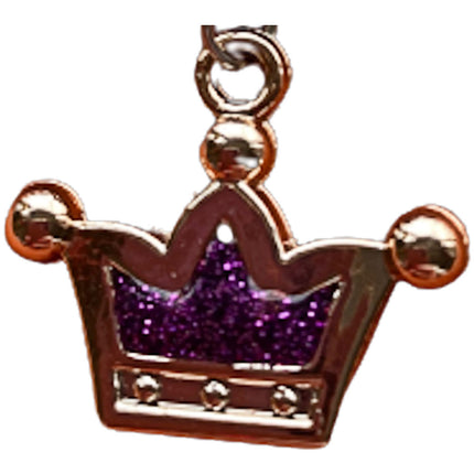 Purple Glitter Dog Collar With Crown
