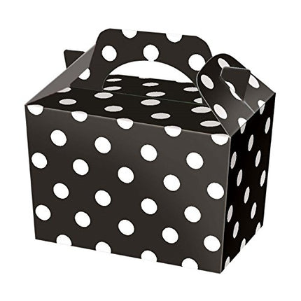 10 Black Polka Dot Lunch Boxes