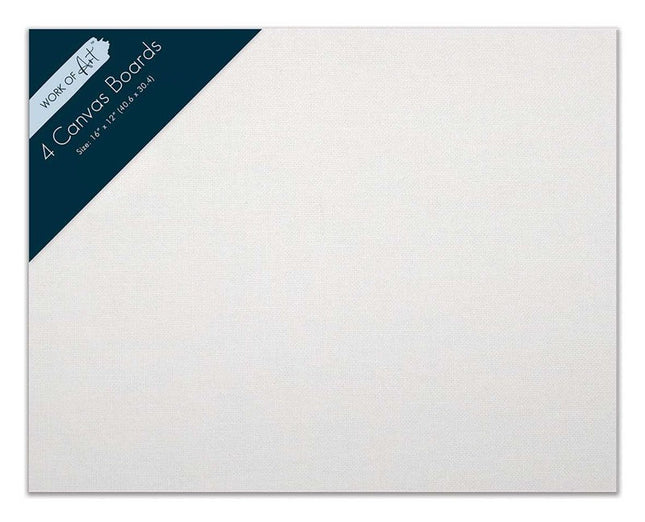 4 Stretched 16in x 12in Canvas Boards