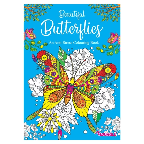 A4 Beautiful Butterflies/Birds Colouring Book